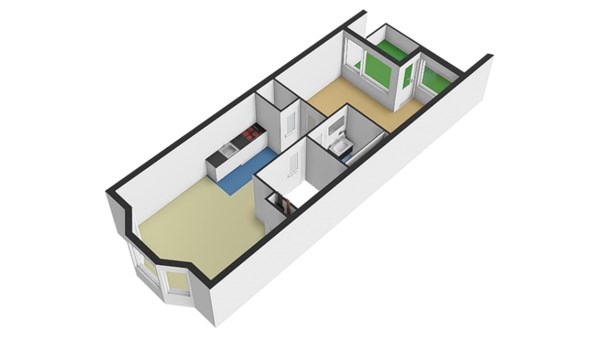 Floorplan - Schoonderloostraat 167, 3024 TT Rotterdam